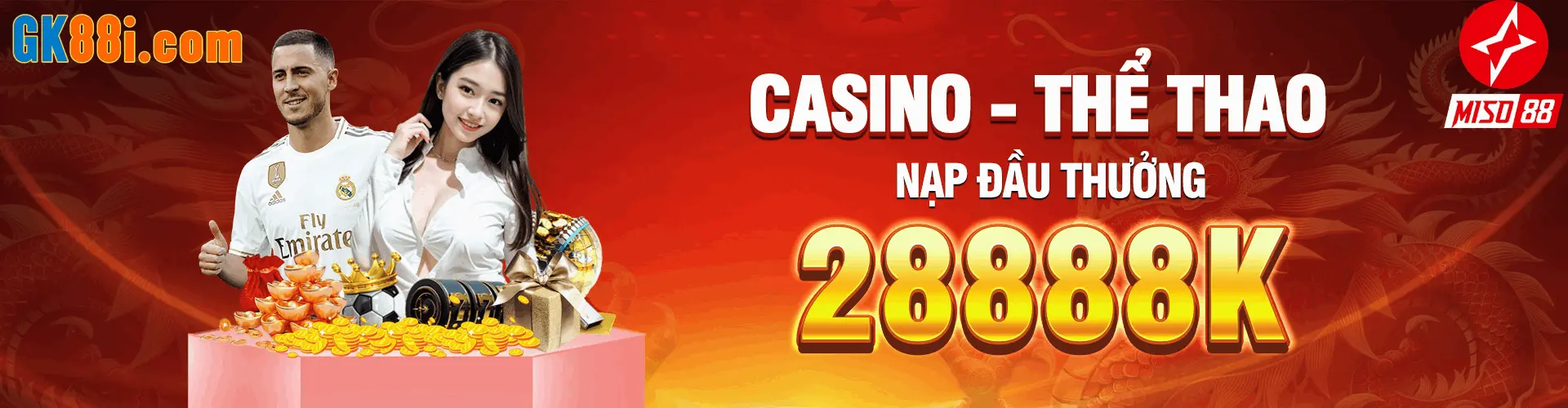 Casino - Thể thao GK88 banner nạp đầu