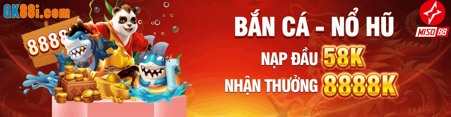 Bắn cá GK88 banner nạp đầu